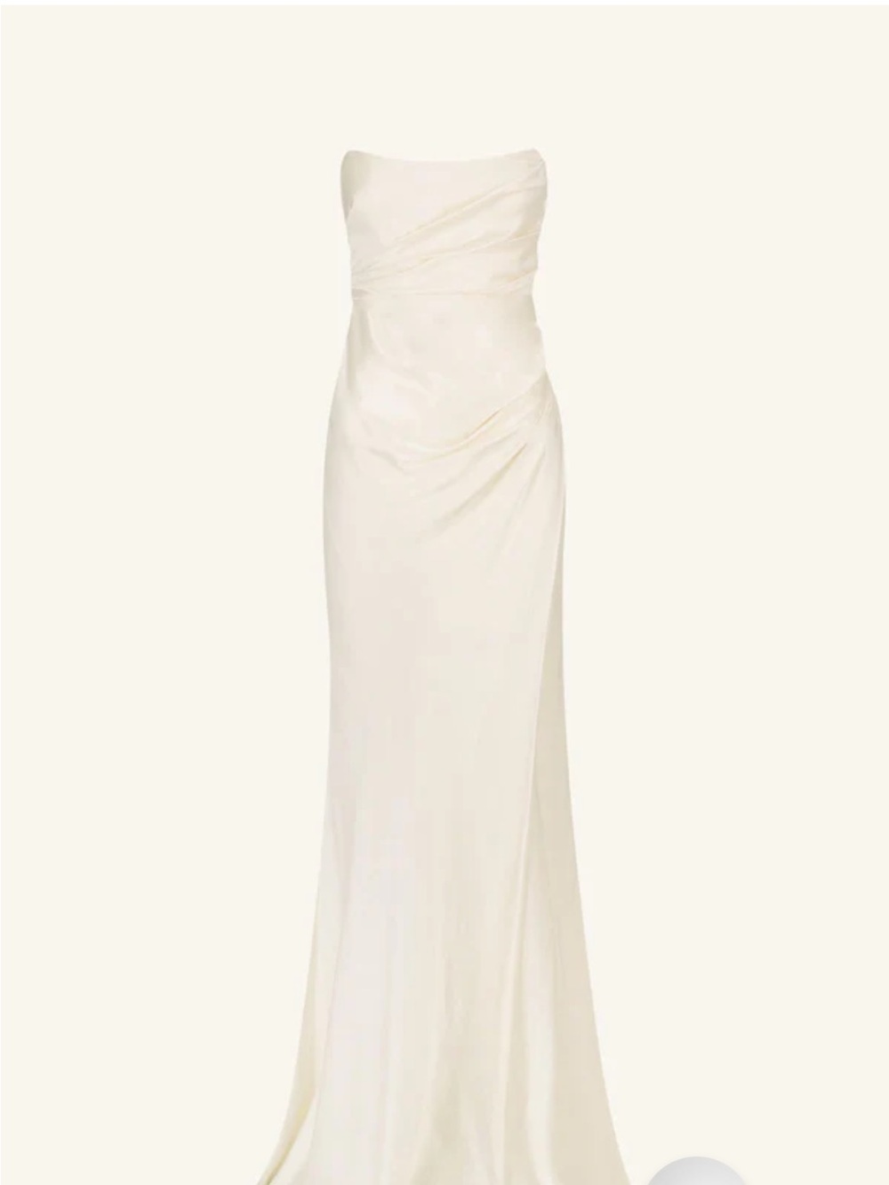 Shona Joy Strapless ivory maxi gown